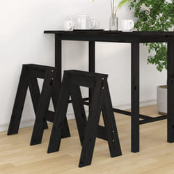 Vidaxl - Sgabelli 2 pz Nero 40x40x60 cm in Legno Massello di Pino