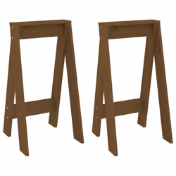 vidaXL Sgabelli 2 pz Marrone Ambra 40x40x75 cm Legno Massello di Pino - Vista aggiuntiva 2