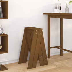vidaXL Sgabelli 2 pz Marrone Ambra 40x40x75 cm Legno Massello di Pino - Vista aggiuntiva 3