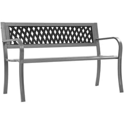 Vidaxl - Panca da Giardino Nera 120 cm Acciaio 18923