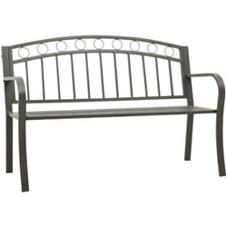 Vidaxl - Panchina da Giardino, Panca da Giardino Grigia 120 cm Acciaio