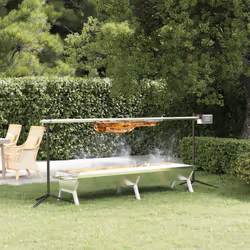 Grigliate un agnello o un maialino intero con questo barbecue automatico con il vassoio! Questo kit di griglia da barbecue, d ...