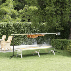 Vidaxl - Set Griglia e Vassoio Barbecue Automatico in Acciaio Inox