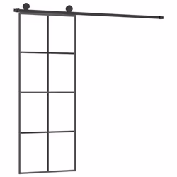 Porta Scorrevole con Ferramenta 76x205cm Vetro ESG Alluminiocod mxl 124160 - Vista aggiuntiva 2
