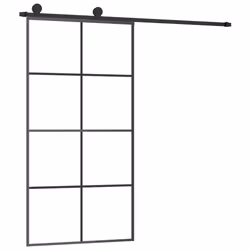Porta Scorrevole con Ferramenta 102,5x205cm Vetro ESG Alluminiocod mxl 76227 - Vista aggiuntiva 2