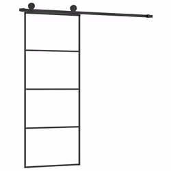 Porta Scorrevole con Ferramenta 76x205cm Vetro ESG Alluminiocod mxl 101118 - Vista aggiuntiva 2