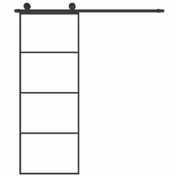 Porta Scorrevole con Ferramenta 76x205cm Vetro ESG Alluminiocod mxl 101118 - Vista aggiuntiva 3