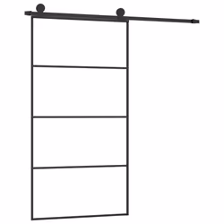 Porta Scorrevole con Ferramenta 102,5x205cm Vetro ESG Alluminiocod mxl 124190 - Vista aggiuntiva 2