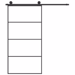 Porta Scorrevole con Ferramenta 102,5x205cm Vetro ESG Alluminiocod mxl 124190 - Vista aggiuntiva 3