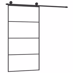 Porta Scorrevole con Ferramenta 102,5x205cm Vetro ESG Alluminiocod mxl 93156 - Vista aggiuntiva 2