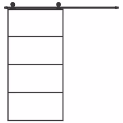 Porta Scorrevole con Ferramenta 102,5x205cm Vetro ESG Alluminiocod mxl 93156 - Vista aggiuntiva 3