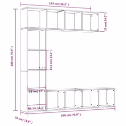 VidaXL 3152714 libreria soggiorno - Vista aggiuntiva 6