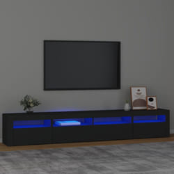 Vidaxl - Mobile Porta tv con Luci led Nero 240x35x40 cm 16109