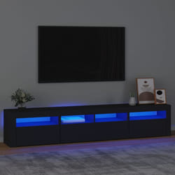 Vidaxl - Mobile Porta tv con Luci led Nero 210x35x40 cm 11355