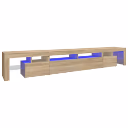 vidaXL Mobile Porta TV con Luci LED Rovere Sonoma 260x36,5x40 cm - Vista aggiuntiva 2