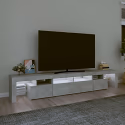 vidaXL Mobile Porta TV con Luci LED Grigio Cemento 230x36,5x40 cm - Vista aggiuntiva 3
