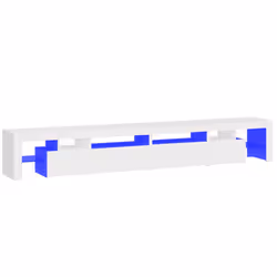 vidaXL Mobile Porta TV con Luci LED Bianco 260x36,5x40 cm - Vista aggiuntiva 2