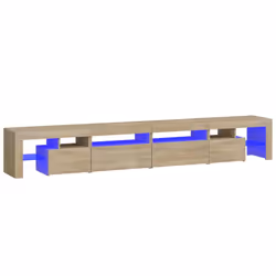 Mobile Porta TV con Luci LED Rovere Sonoma 260x36,5x40 cmcod mxl 76241 - Vista aggiuntiva 2