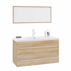 vidaXL Set Mobili da Bagno 3 pz Rovere Sonoma - Vista aggiuntiva 2