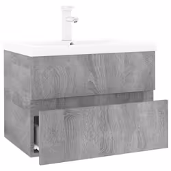 Mobile Bagno e Lavabo Integrato Grigio Sonoma Legno Multistratocod mxl 101116 - Vista aggiuntiva 3