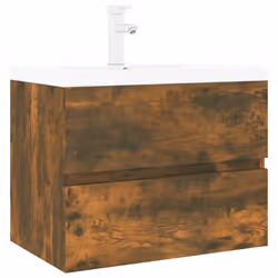 Mobile Bagno con Lavabo Integrato Rovere Fumo Legno Multistratocod mxl 124165 - Vista aggiuntiva 2