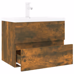 Mobile Bagno con Lavabo Integrato Rovere Fumo Legno Multistratocod mxl 124165 - Vista aggiuntiva 3