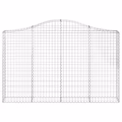 Cesto Gabbione ad Arco 200x30x120/140 cm Ferro Zincatocod mxl 126941 - Vista aggiuntiva 3