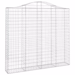 Cesto Gabbione ad Arco 200x30x180/200 cm Ferro Zincatocod mxl 79912 - Vista aggiuntiva 2