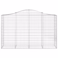 Cesto Gabbione ad Arco 200x50x120/140 cm Ferro Zincatocod mxl 73267 - Vista aggiuntiva 3