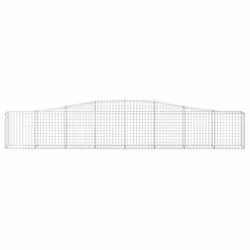 vidaXL Cesto Gabbione ad Arco 400x30x60/80 cm Ferro Zincato - Vista aggiuntiva 3