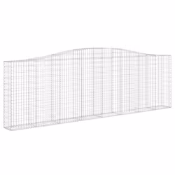 vidaXL Cesto Gabbione ad Arco 400x30x120/140 cm Ferro Zincato - Vista aggiuntiva 2