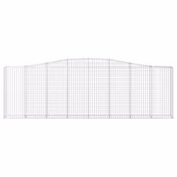 vidaXL Cesto Gabbione ad Arco 400x30x120/140 cm Ferro Zincato - Vista aggiuntiva 3