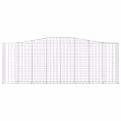 vidaXL Cesto Gabbione ad Arco 400x30x140/160 cm Ferro Zincato - Vista aggiuntiva 3