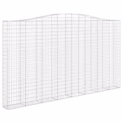 vidaXL Cesto Gabbione ad Arco 400x30x220/240 cm Ferro Zincato - Vista aggiuntiva 2