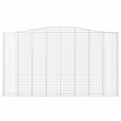 vidaXL Cesto Gabbione ad Arco 400x30x220/240 cm Ferro Zincato - Vista aggiuntiva 3