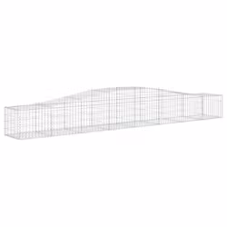 vidaXL Cesto Gabbione ad Arco 400x50x40/60 cm Ferro Zincato - Vista aggiuntiva 2