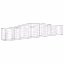 vidaXL Cesto Gabbione ad Arco 400x50x60/80 cm Ferro Zincato - Vista aggiuntiva 2