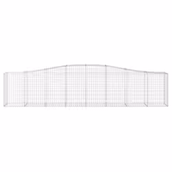 vidaXL Cesto Gabbione ad Arco 400x50x80/100 cm Ferro Zincato - Vista aggiuntiva 3