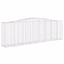 vidaXL Cesto Gabbione ad Arco 400x50x120/140 cm Ferro Zincato - Vista aggiuntiva 2
