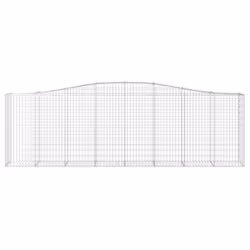 vidaXL Cesto Gabbione ad Arco 400x50x120/140 cm Ferro Zincato - Vista aggiuntiva 3
