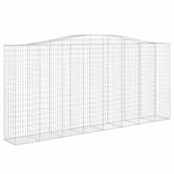 vidaXL Cesto Gabbione ad Arco 400x50x180/200 cm Ferro Zincato - Vista aggiuntiva 2