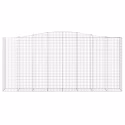 vidaXL Cesto Gabbione ad Arco 400x50x180/200 cm Ferro Zincato - Vista aggiuntiva 3