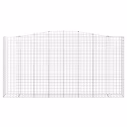 vidaXL Cesto Gabbione ad Arco 400x50x200/220 cm Ferro Zincato - Vista aggiuntiva 3
