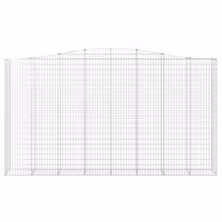 vidaXL Cesto Gabbione ad Arco 400x50x220/240 cm Ferro Zincato - Vista aggiuntiva 3