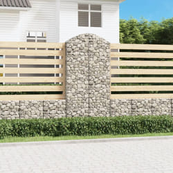 Cesto Gabbione ad Arco 100x30x200/220 cm Ferro Zincato vidaXL 3683