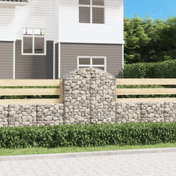vidaXL Cesto Gabbione ad Arco 100x50x120/140 cm Ferro Zincato