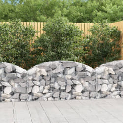 Vidaxl - Cesto Gabbione ad Arco 150x30x60/80 cm Ferro Zincato 9567