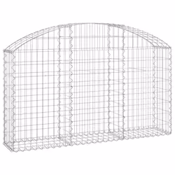 Cesto Gabbione ad Arco 150x30x80/100 cm Ferro Zincatocod mxl 78977 - Vista aggiuntiva 2