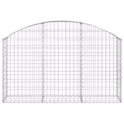 Cesto Gabbione ad Arco 150x30x80/100 cm Ferro Zincatocod mxl 78977 - Vista aggiuntiva 3