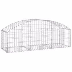 Cesto Gabbione ad Arco 150x50x40/60 cm Ferro Zincatocod mxl 79763 - Vista aggiuntiva 2